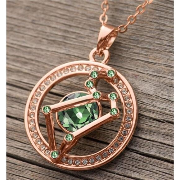 "Superstar Zodiac Constellation Pendant Necklace Made with Premium Crystal - Picture 2 of 7